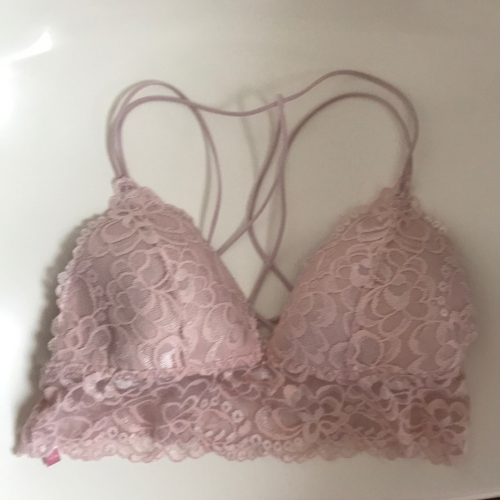 Ardene pink lace bralette